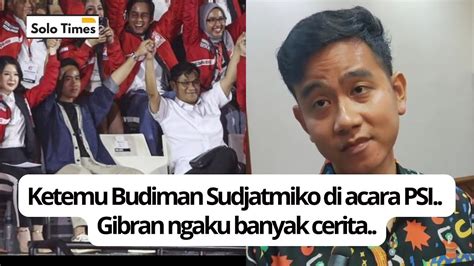 Komentar Jleb Gibran Saat Tanyakan Budiman Sudjatmiko Tak Jadi Dipecat