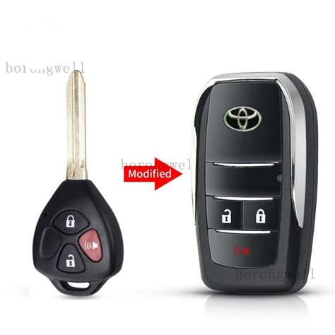 Modified Flip Remote Key Case For Toyota Rav Camry Hiac Corolla Hilux