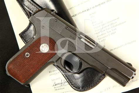 Colt Oss Issued U S Property Marked Model General Officers Semi