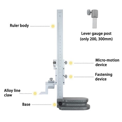 Electronic Vernier Digital Dial Display Height Gauge 0200 0300 Mm With