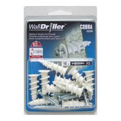 Ancrages WallDriller Nylon 8L Vis 10 De COBRA FIXATIONS BMR