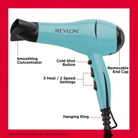 Revlon Lasting Brilliance 1875w Ionic Hair Dryer With Concentrator Mint