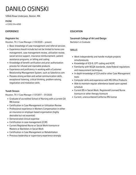 Case Manager Resume Samples Velvet Jobs