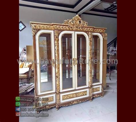 Lemari Hias Pojok Dari Kayu Jati Jepara Bawu Furniture