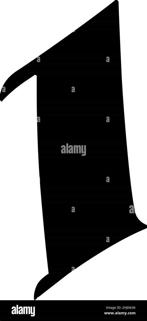 Die Zahlen sind im gotischen Stil. Vektor. Symbole auf weißem