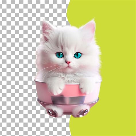 Premium PSD | A funny cat climbs a barrel