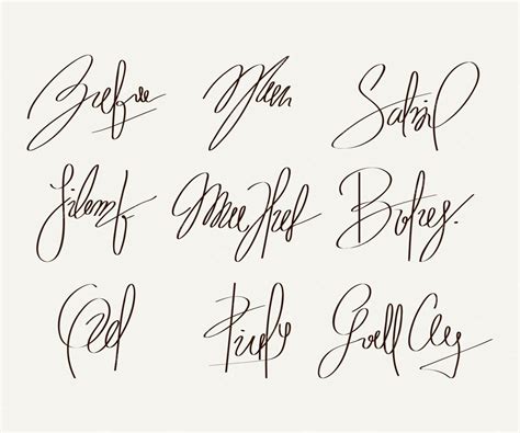 Free Vector | Hand drawn signature element set