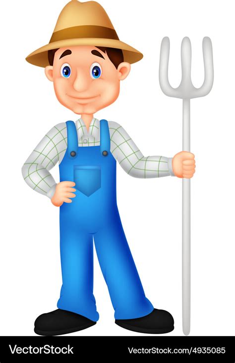 Farmer cartoon Royalty Free Vector Image - VectorStock