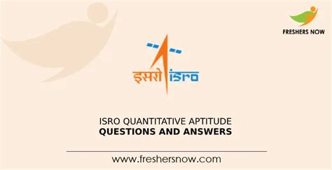 Isro Quantitative Aptitude Questions And Answers