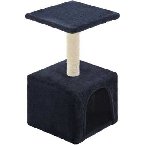 AJW Arbre à Chat avec Griffoir en Sisal 55 cm Bleu Foncé Echelle