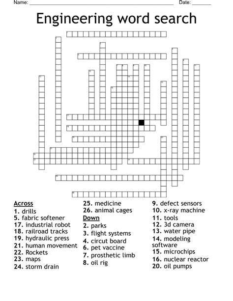 Jobs Of Engineer Word Search Wordmint