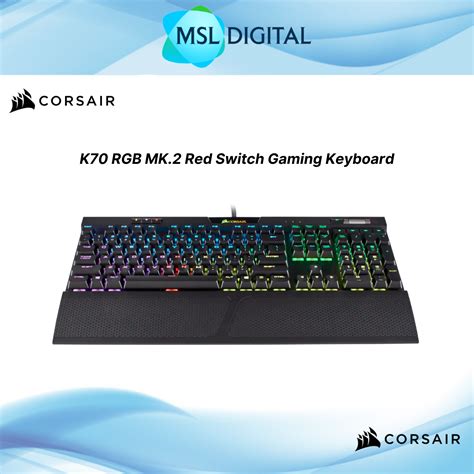 Corsair K70 RGB MK.2 Mechanical Gaming Keyboard — Cherry MX Red Switch ...