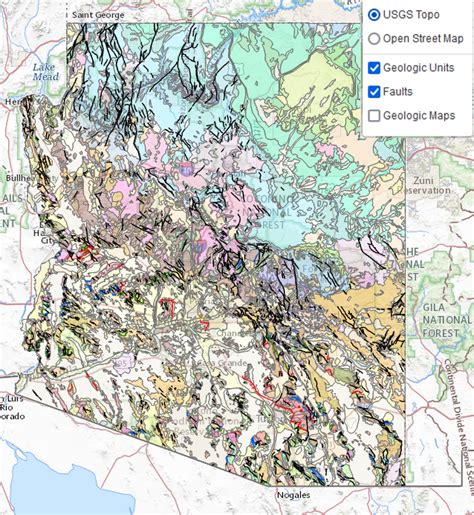 Improved Geologic Map Of Arizona Online Map Service E Magazine Of The