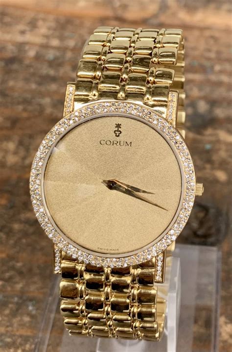 Yahooオークション Corum コルム 金無垢 腕時計 ウォッチ クォーツ