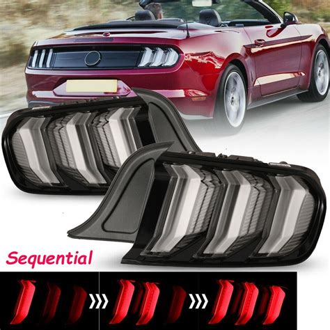 For 2015 2022 Ford Mustang Euro Style LED Tail Lights W Sequential