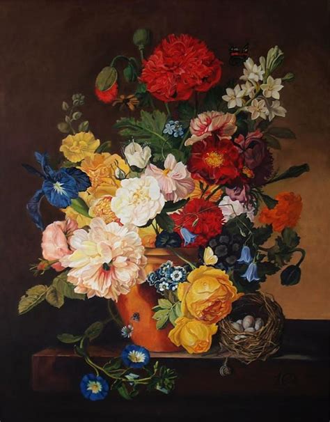 To Order Dutch Still Life Flowers Oil Original Painting Summer Garden