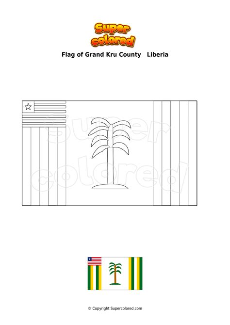 Coloring page Flag of Grand Kru County Liberia - Supercolored.com