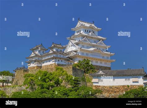 Japan Hyogo Province Himeji City Himeji Castle Shirazaki Jo Stock