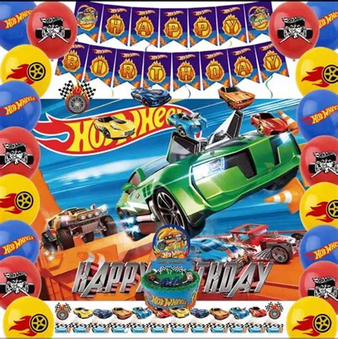 Kit Decoraci N Hot Wheels Cumplea Os Ni Os Cuotas Sin Inter S