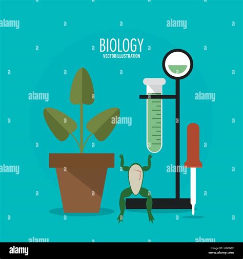 Biology Design Lab Icon Flat Illustration Vector Stock Vector Image