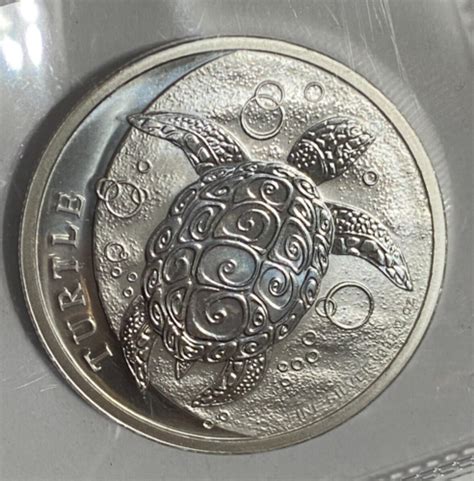 2024 2 Oz New Zealand Silver 5 Niue Hawksbill Turtle Coin 999 Fine BU