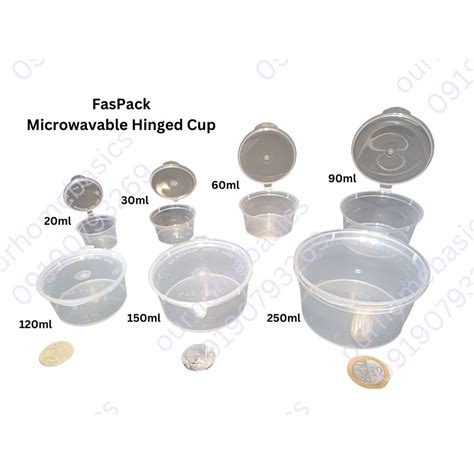 Faspack Sc60 Microwavable Hinged Sauce Cup Series Shopee Philippines