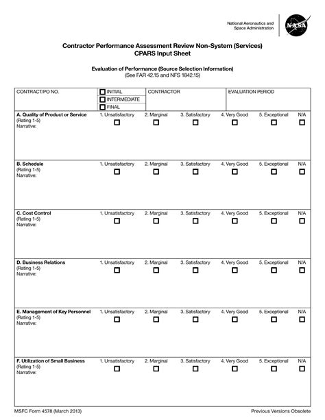 Contract Performance Evaluation Template Pdf Form Formspal