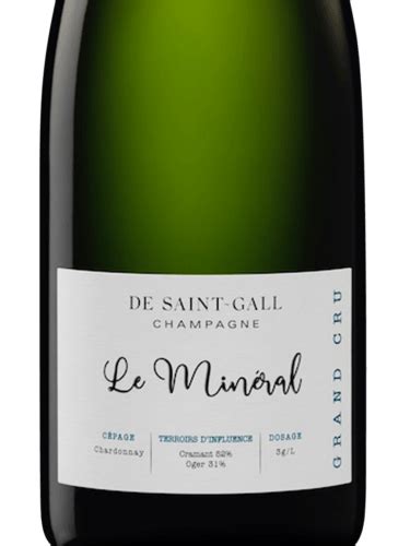 Champagne De Saint Gall Le Min Ral Champagne Grand Cru Cramant