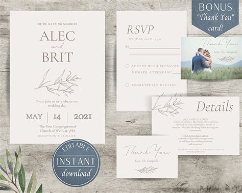 Printable Wedding Invitations Wedding Invites Wedding - Etsy