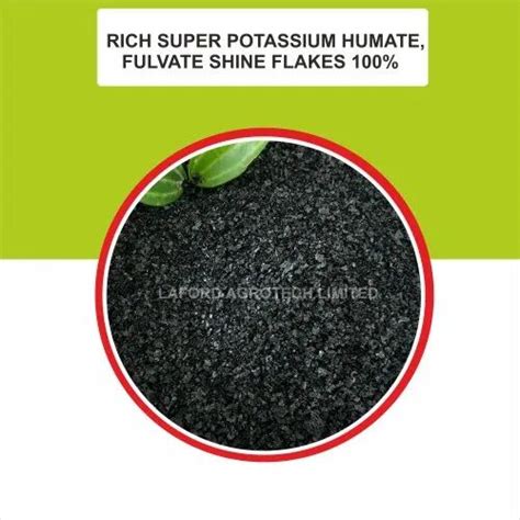 Rich Potassium Humate Fulvate Shiny Flakes For Agriculture Purity