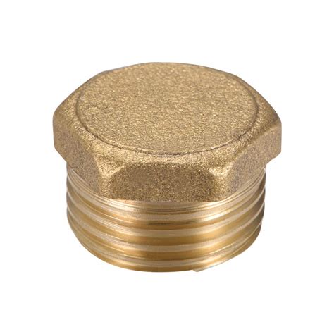 Uxcell Brass Pipe Fitting Cored Hex Head Plug G12 Male Thread