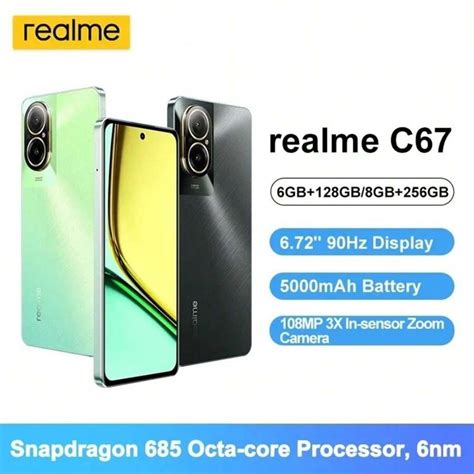 Realme C67 Originele Gloednieuwe Wereldwijde Versie Snapdragon 685 6 72