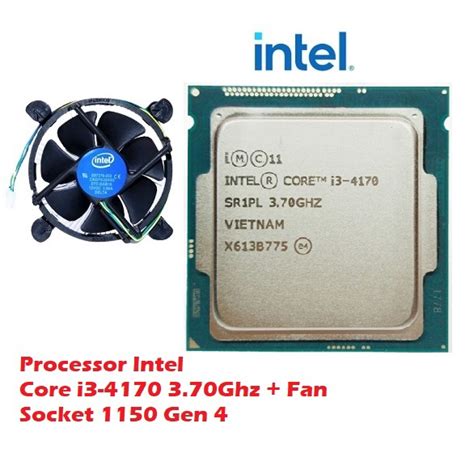 Jual Processor Intel Core I3 4170 370ghz Socket 1150 Fan Prosessor