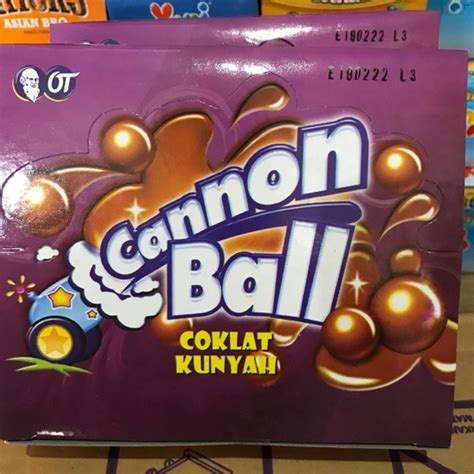 Jual Cannon Ball Canon Bal Coklat Kunyah Box Isi Sachet Shopee