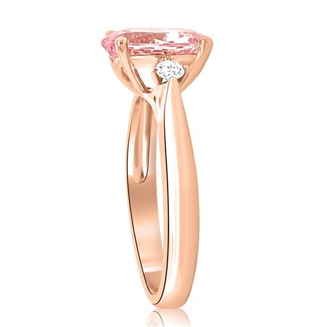 Morganite and Diamond Ring - GoldInArt.com