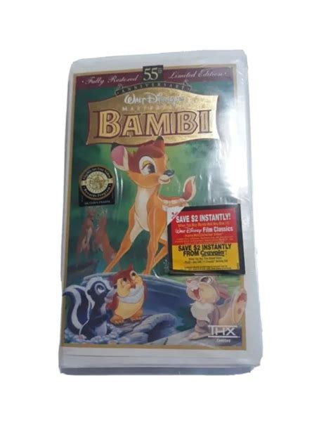 Bambi Th Anniversary Walt Disney S Masterpiece Vhs Limited Edition