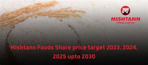 MISHTANN Foods Share Price Target 2023 2024 Upto 2030