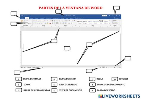 Partes De La Ventana De WORD Exercise Computer Class Words Line Chart