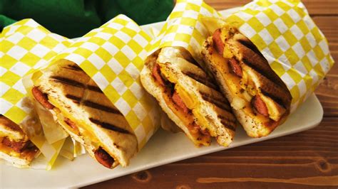 Best Grilled Hot Dog Panini Recipe How To Make A Grilled Hot Dog Panini