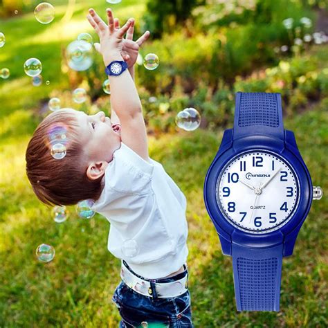 Edillas Montre Enfants Analogique pour Filles Garçons étanche Quartz