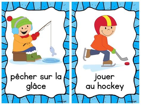 Les Activités Dhiver French Winter Activity Mini Posters Freebie