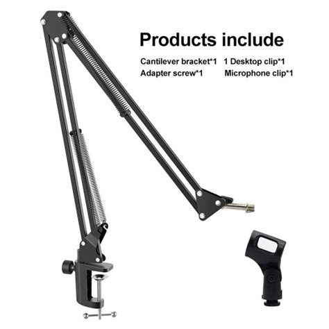 Ulanzi Microphone Boom Arm Stand Heavy Duty Adjustable Mic Suspension