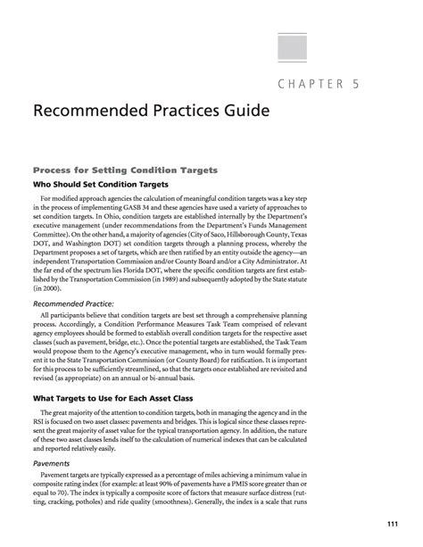 Chapter 5 Recommended Practices Guide GASB 34 Methods For