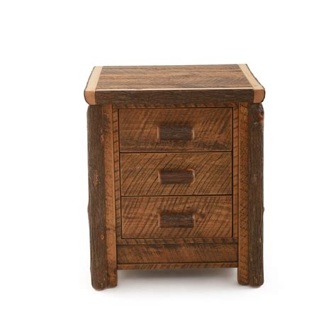 Barnwood And Hickory 3 Drawer Nightstand Barnwood Hickory