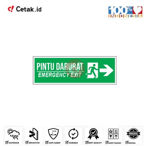 Jual Sign Sticker Pintu Darurat Emergency Exit Shopee Indonesia