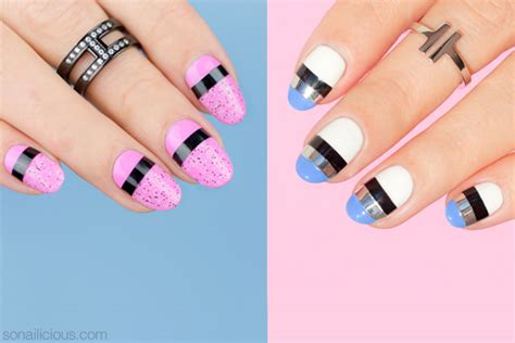 Cute And Easy Nail Designs Using Tape