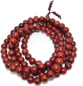 Rdk Original Red Sandalwood Lal Chandan Mala Size Mm Beads Wood