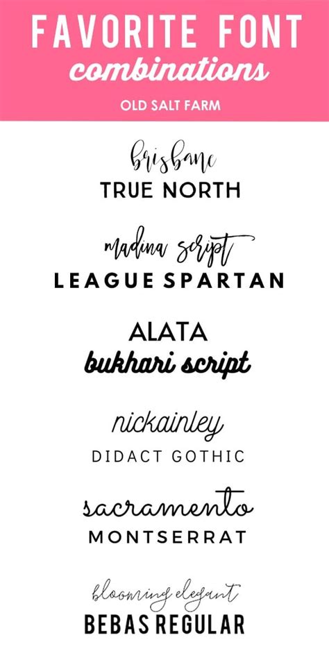 Favorite Font Combinations | Scripted + Plain | Old Salt Farm