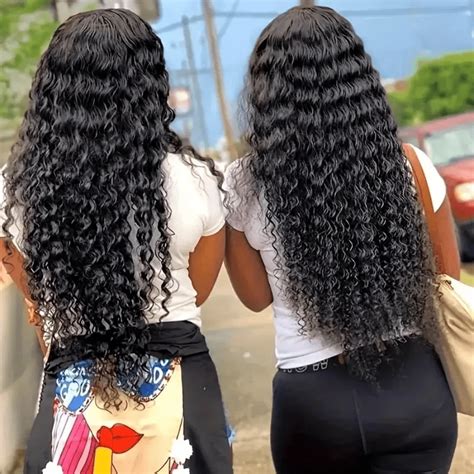 Mechas De Cabelo Humano Ondas Profundas Fechamento Extens Es