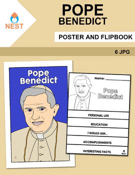 Pope Benedict Poster And Flipbook By Elvia Montemayor Nest TPT